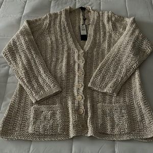 NWT 🌟🌟Talbots Plus crocheted cardigan